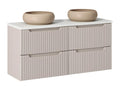 Zensova Cashmere and White DAGU76194 120cm Double Vanity Unit with 4 Drawers