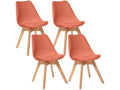 Set of 4 terracotta chairs, W- 48 x D- 55 x H- 81 cm, WVEC45378