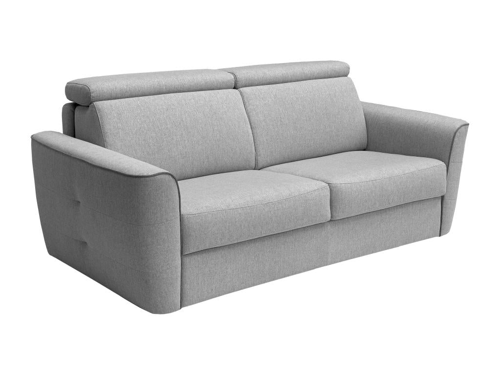 3-seater express convertible sofa in light grey fabric - 140 cm sleeping area - 13 cm mattress Elariva HQMZ86353