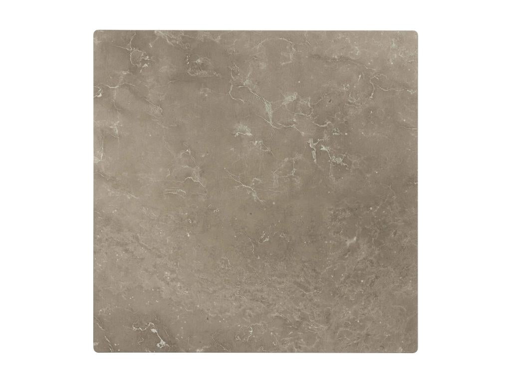 Square high terrace table, laminated, beige marble finish, REGA29027