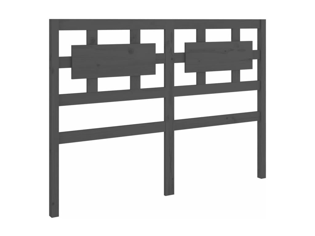 Grey Headboard 145.5x4x100 cm Solid Pine Wood XFNX37329