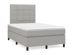 Lumenao bed base and light grey mattress 120x190 fabric RTYX98775