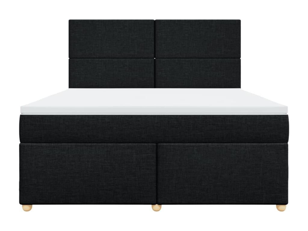 Bed base with mattress, black, 180x200 cm, fabric KXNC17753
