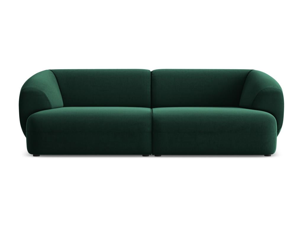 Modular 4-seater velvet sofa - bottle green - Zensova QMKV67605