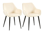 Set of 2 armchairs - Velvet - Cream - Zensova HFSL43289