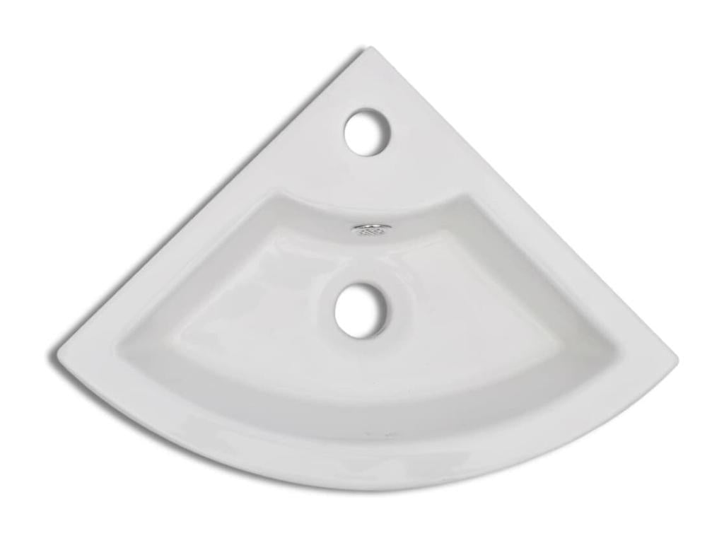 Washbasin with drain hole, white, 45x32x12.5 cm, 02 0002491 JTWU63601