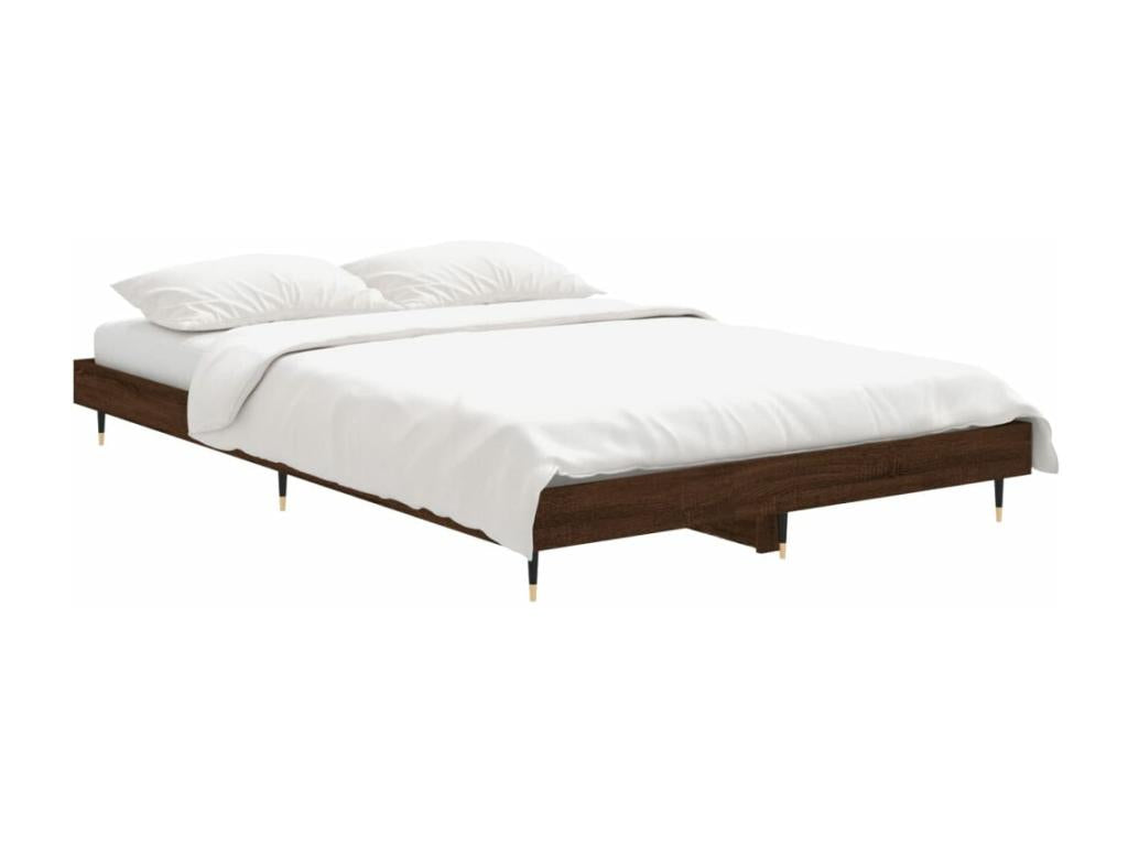 Brown oak bed frame 120x190 cm Zensovaing¨¦nierie FFWE38573