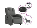 Dark grey fabric electric massage recliner SFQM07555