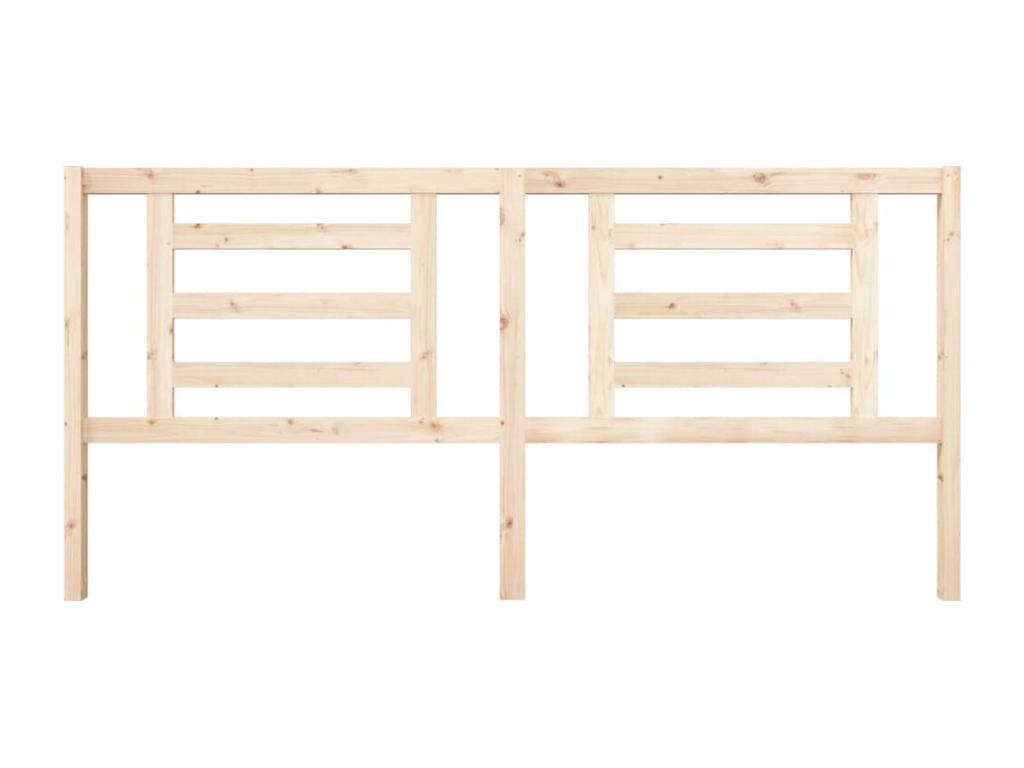 Headboard 206x4x100 cm Solid pine wood EBAW23703
