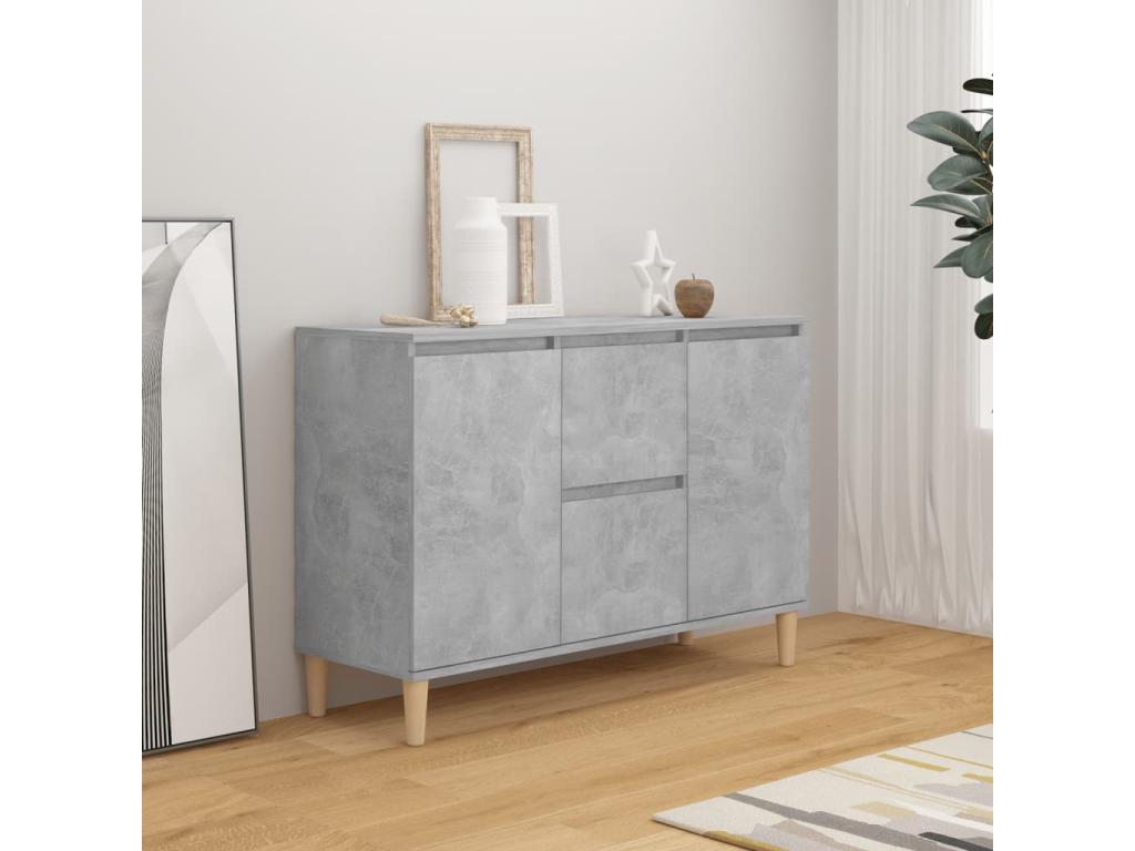 Concrete Gray Sideboard 103.5x35x70 cm Chipboard NDWX57853