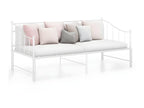 Extendable Sofa Bed Frame, White Metal, 90x200 cm, SFNX04711