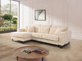 TESSIO left-hand corner sofa in beige corduroy by Elariva TUIK31386