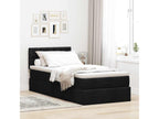 Bed frame with black mattress 80x200 cm fabric YWHK46069