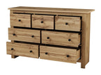 Sideboard with 7 drawers - particleboard - Natural BIBY58132
