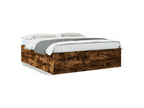 Smoked oak bed frame 180x200 engineered wood NZXQ99603