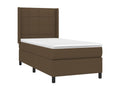 Zensova upholstered bed with dark brown mattress, 80x200 cm, ZECD42743