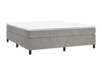 Light grey velvet bed frame (160x200 cm) without mattress ZPNP08390