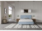 Zensova double bed without padding, 140x210 cm, light blue microfiber, Zensova EDWO13560