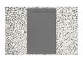 Shower tray 115x85 cm GREY RAL 7037 Zensova PLUS line In resin and marble powder With side grate IN MARBLE RESIN PTJK33384