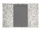 Shower tray 115x85 cm GREY RAL 7037 Zensova PLUS line In resin and marble powder With side grate IN MARBLE RESIN PTJK33384