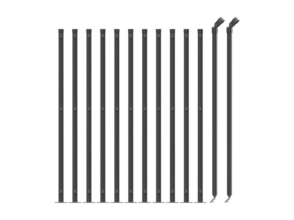 Metal mesh fence with anthracite flange 1x25 m FPEP17238