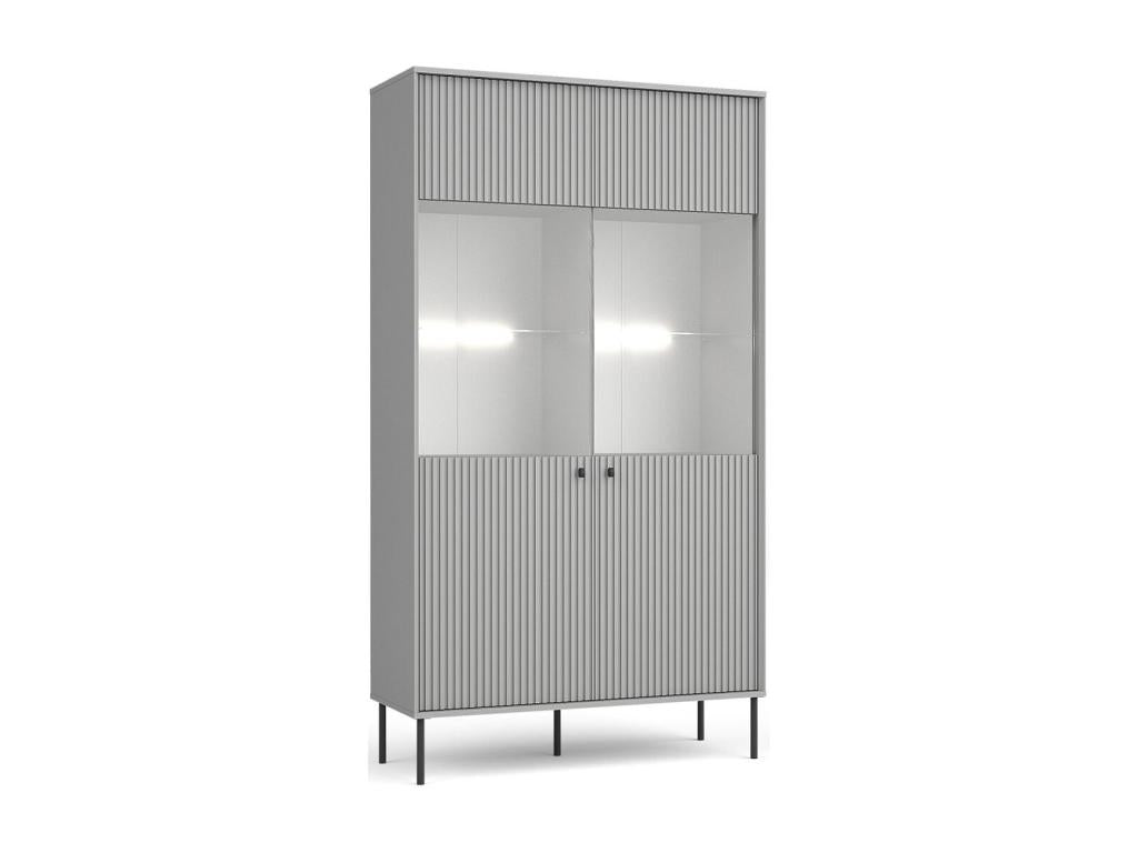 2-Door Display Cabinet - Zensova Collection, Grey FVOF97168