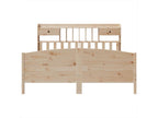 Bookshelf bed without mattress 200x200 cm solid pine wood SGZP05517
