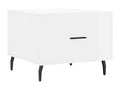 Glossy white coffee table 50x50x40 engineered wood MSOL57134