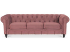 Zensova 3-Seater Velvet Sofa, Old Rose, LMTX12996