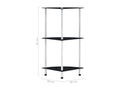 Zensova 3-tier shelf 30x30x67 cm Tempered glass KCFP68352