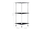 Zensova 3-tier shelf 30x30x67 cm Tempered glass KCFP68352
