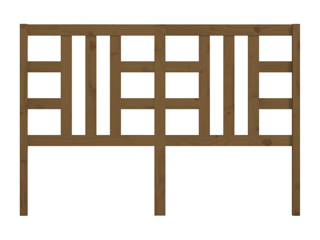 Headboard Honey brown 146x4x100 cm Solid pine wood QTAH05674