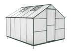 Polycarbonate and aluminum garden greenhouse - 7.48 m2 - Green - Zensova BDWY75492