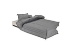 Zensova 130x190 bench seat with 13cm Starflex mattress and Zensova storage unit - Light Grey mottled color - PDFR63288