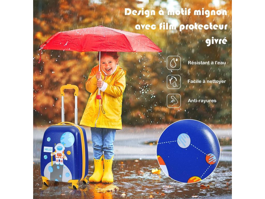 Set of 2 children's luggage pieces: 40.6 cm hard-shell suitcase with wheels and 30.5 cm backpack UMXW10053