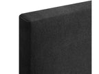 Elariva Aqualine Smooth Fabric Headboard 145x105cm with Legs for 135/140cm Beds - Black GLKY61600