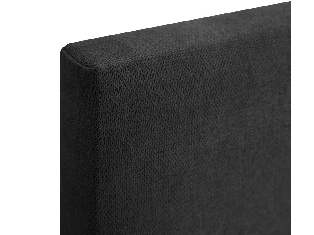 Elariva Aqualine Smooth Fabric Headboard 145x105cm with Legs for 135/140cm Beds - Black GLKY61600