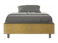 Single bed frame with storage, upholstered, 120x190 cm, Zensova 6, yellow, Zensova WUYG35645