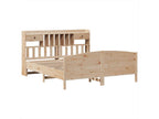 Bookshelf bed without mattress 200x200 cm solid pine wood SGZP05517