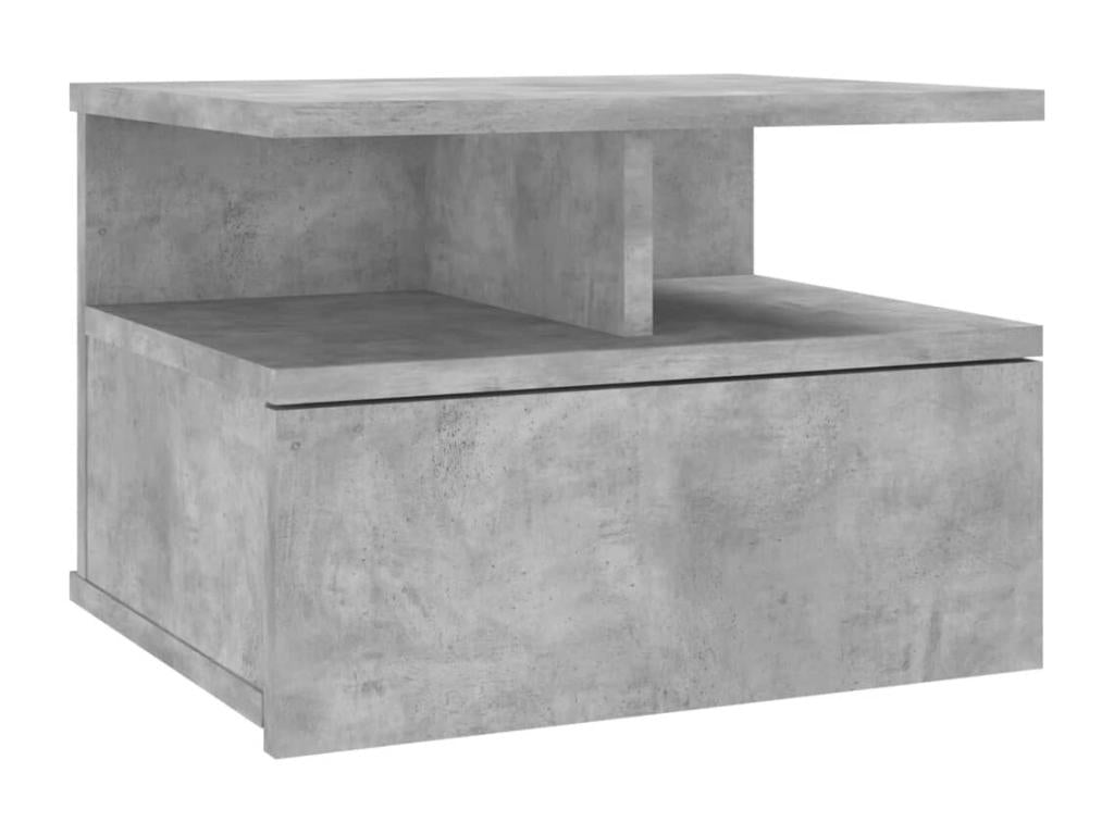 Floating bedside tables, 2 pcs, concrete grey, Zensovaingénierie TXOB28589