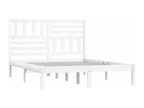 Bed frame without mattress white solid pine wood 120x200 cm HNAP73402