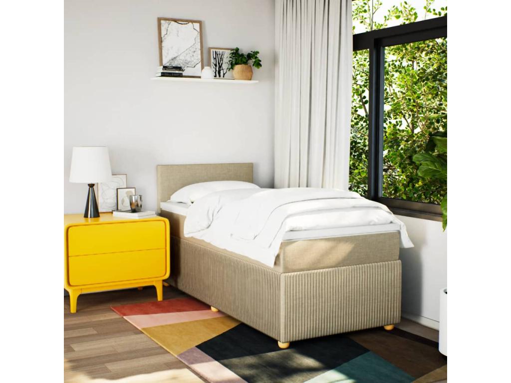 Zensova bed with mattress, cream color, 90x200 cm, Zensova KVVR70187