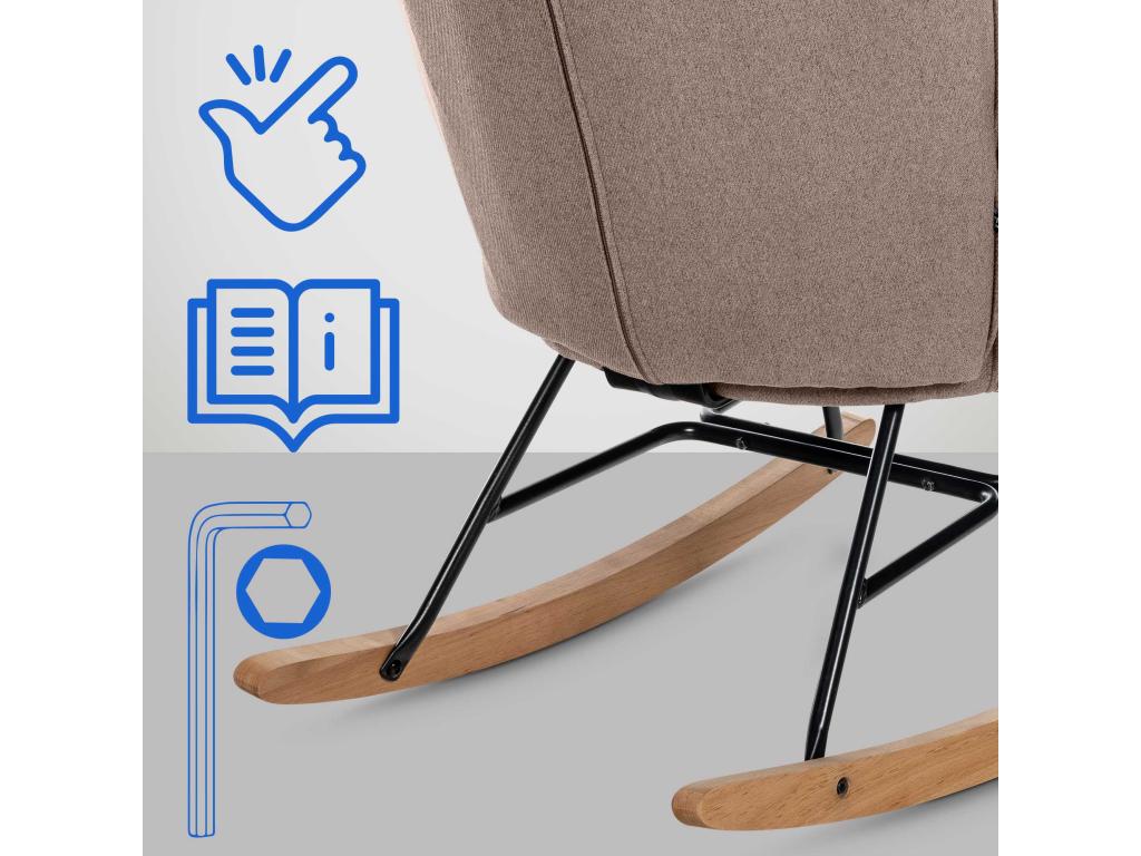 Rocking chair - Fabric / Metal - Elariva SZTB26441