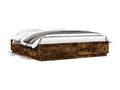 Smoked oak bed frame 200x200 engineered wood XHHP84884