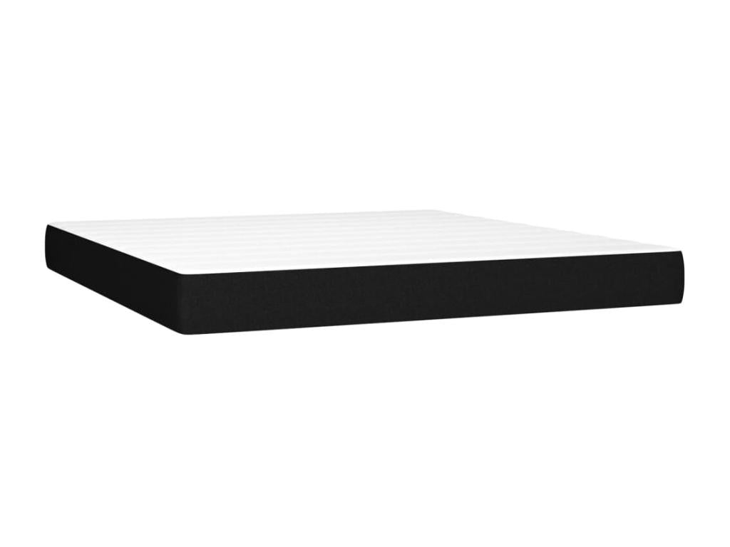 Upholstered bed base with mattress, black, 160x200 cm, fabric GHQR39109