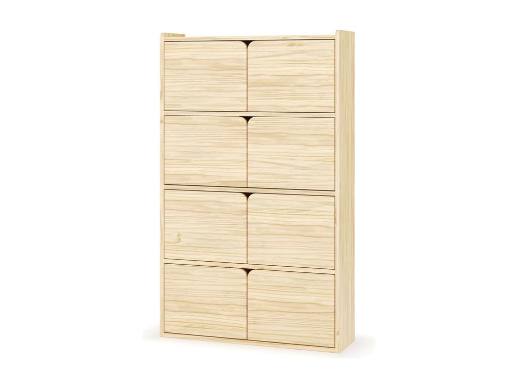 Zensova HOWT57196 8-Door Solid Wood Bookshelf