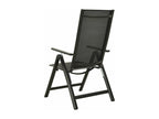 Folding garden chairs, 2 pieces, Textilene and aluminum, Black SJXG67356