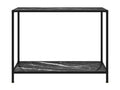 Black console table 100x35x75 cm Tempered glass UTRP89516