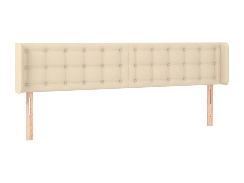 Headboard with wings, Cream, 203x16x78/88 cm, Fabric NKXM40622