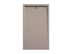 Sand-colored shower tray with smooth finish, CACH colored grate - 110x90 cm QBFC43621